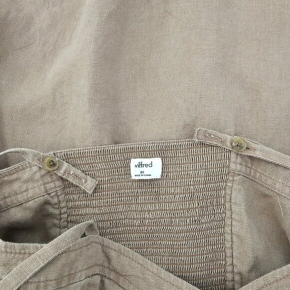 Aritzia Wilfred Ducharme linen mini dress dusty rose beige size 00 - Picture 15 of 16